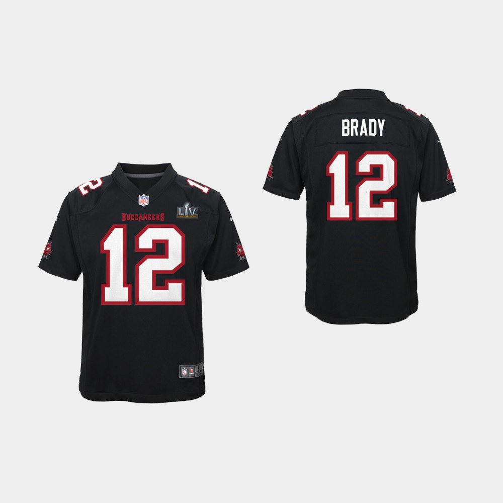 Youth Nike Tom Brady Black Tampa Bay Buccaneers Super Bowl LV Bound Game  Fashion Jersey