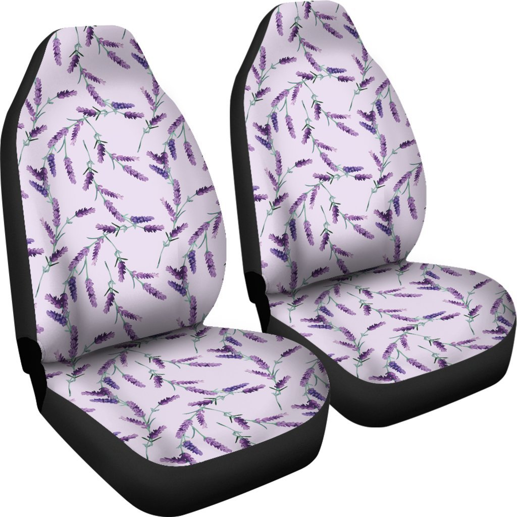 Lavender Pattern Print Design LV06 Universal Fit Car Seat Covers