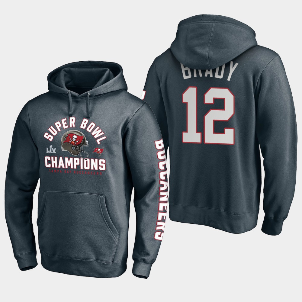 Men's Fanatics Branded Tom Brady Heathered Charcoal Tampa Bay Buccaneers  Super Bowl LV Champions GOAT Hometown