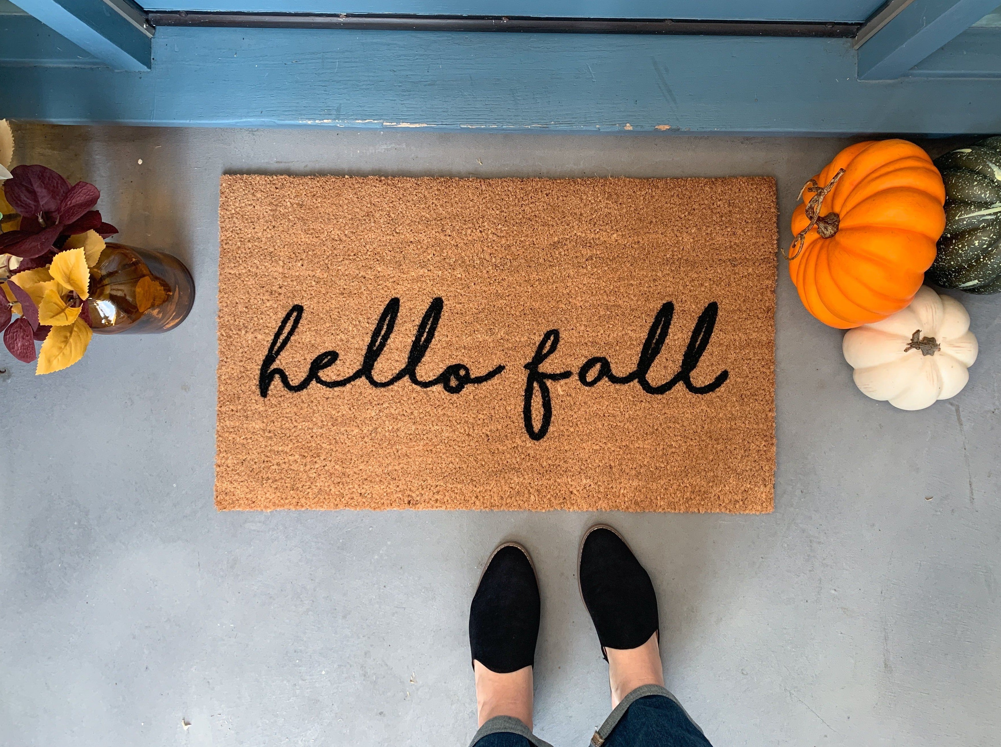 Hashtag #comeonin Funny Welcome Mat